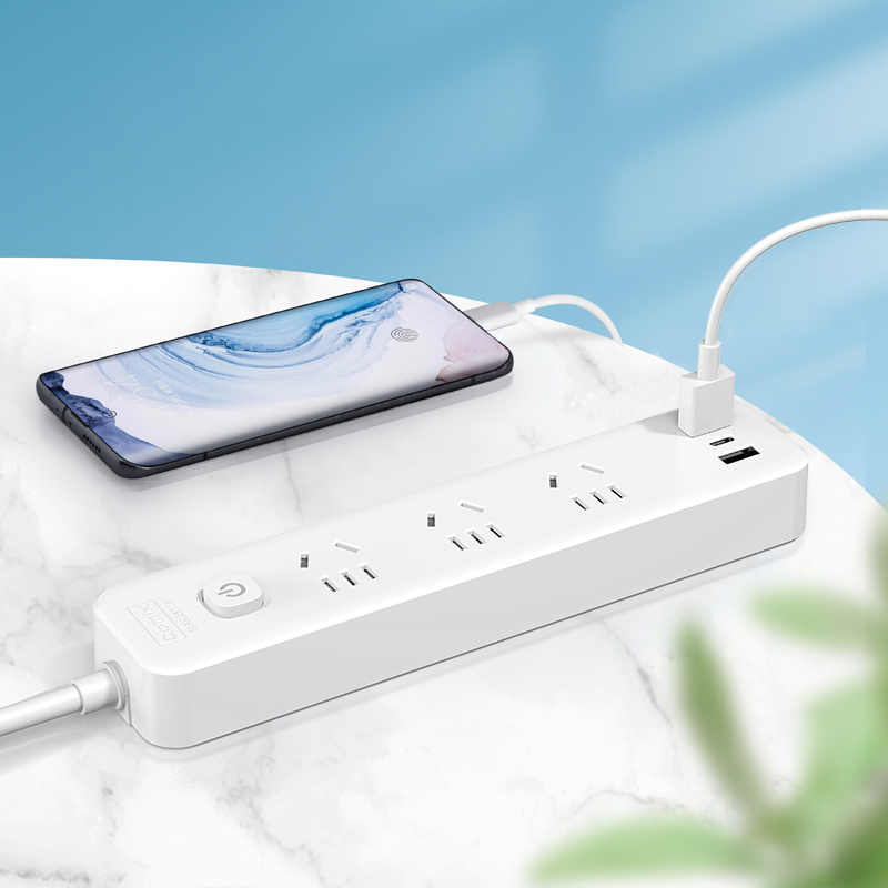 齐心新国标插座延长线插线板插排插接线板拖线板USB LCE-1518UC