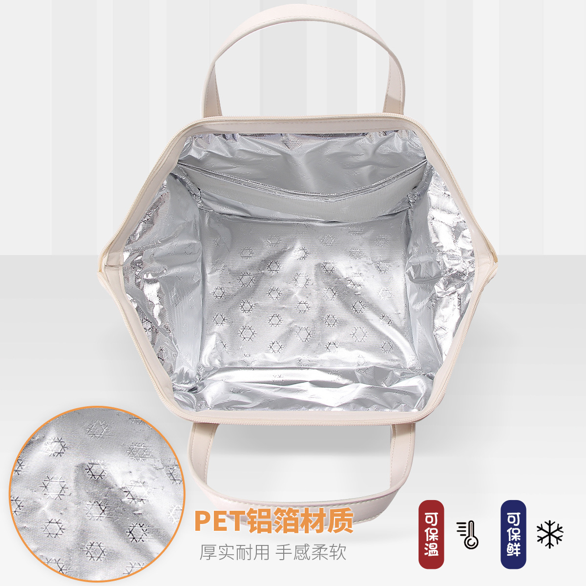 午餐包PU皮便当袋铝箔保温袋ins风冰包高颜值女士饭盒袋 CRS001